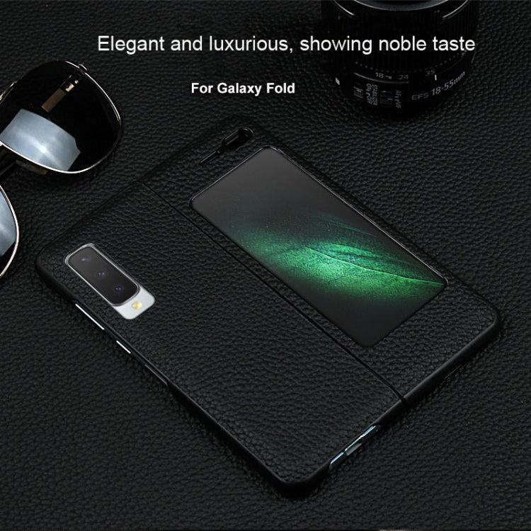 For Galaxy Fold / W2020 Shockproof Full Coverage Litchi Texture Leather Case with Card Slot(Red) - Galaxy Phone Cases by buy2fix | Online Shopping UK | buy2fix