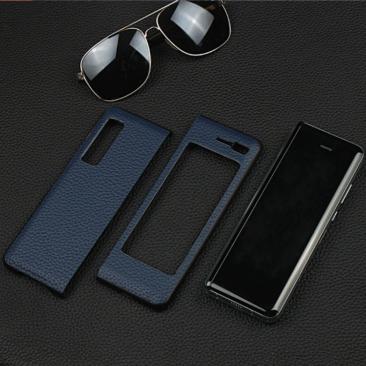 For Galaxy Fold / W2020 Shockproof Full Coverage Litchi Texture Leather Case with Card Slot(Grey) - Galaxy Phone Cases by buy2fix | Online Shopping UK | buy2fix