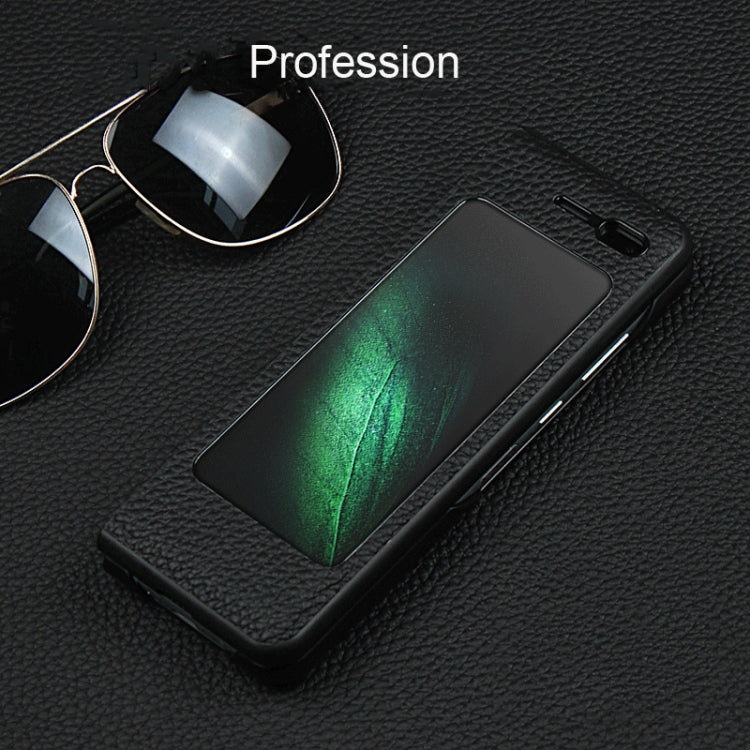 For Galaxy Fold / W2020 Shockproof Full Coverage Litchi Texture Leather Case with Card Slot(Black) - Galaxy Phone Cases by buy2fix | Online Shopping UK | buy2fix