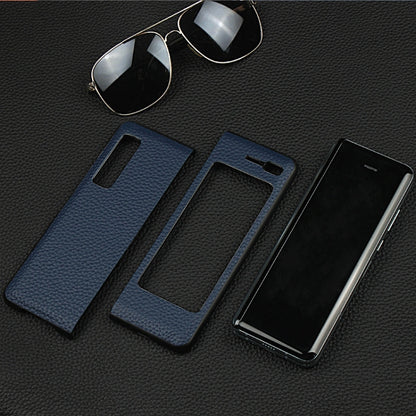 For Galaxy Fold / W2020 Shockproof Full Coverage Litchi Texture Leather Case with Card Slot(Black) - Galaxy Phone Cases by buy2fix | Online Shopping UK | buy2fix