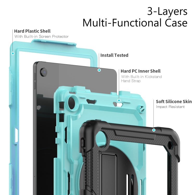 For Lenovo Tab M10 Plus 10.6 3rd Gen 2022 Silicone + PC Tablet Case(Light Blue + Black) - Lenovo by buy2fix | Online Shopping UK | buy2fix