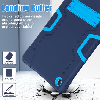 For Lenovo Tab M10 Plus 10.6 3rd Gen 2022 Contrast Color Robot Shockproof Silicone + PC Tablet Case(Navy Blue) - Lenovo by buy2fix | Online Shopping UK | buy2fix