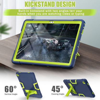 For Lenovo Tab M10 Plus 10.6 3rd Gen 2022 Contrast Color Robot Shockproof Silicone + PC Tablet Case(Navy Green) - Lenovo by buy2fix | Online Shopping UK | buy2fix
