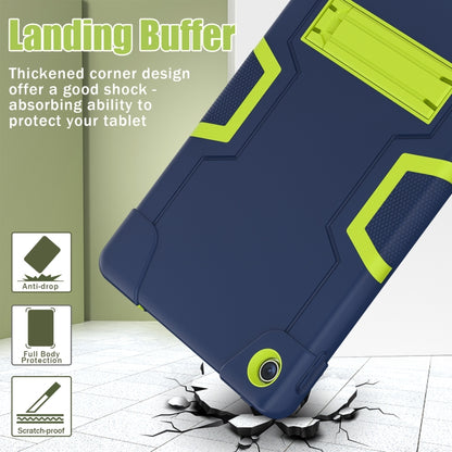 For Lenovo Tab M10 Plus 10.6 3rd Gen 2022 Contrast Color Robot Shockproof Silicone + PC Tablet Case(Navy Green) - Lenovo by buy2fix | Online Shopping UK | buy2fix