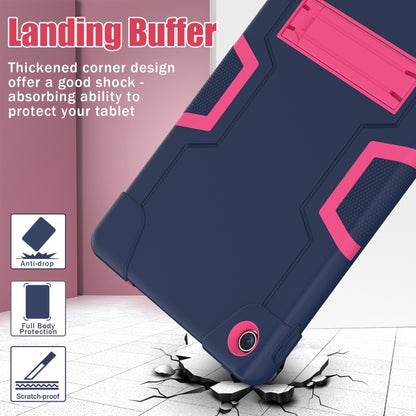 For Lenovo Tab M10 Plus 10.6 3rd Gen 2022 Contrast Color Robot Shockproof Silicone + PC Tablet Case(Navy Rose Red) - Lenovo by buy2fix | Online Shopping UK | buy2fix