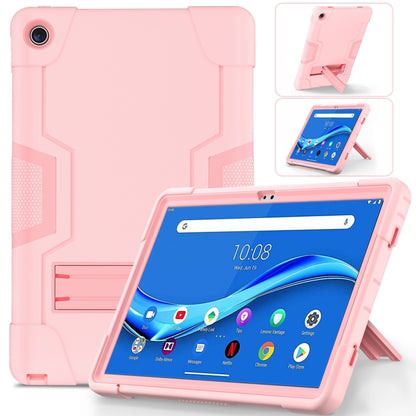 For Lenovo Tab M10 Plus 10.6 3rd Gen 2022 Contrast Color Robot Shockproof Silicone + PC Tablet Case(Pink) - Lenovo by buy2fix | Online Shopping UK | buy2fix