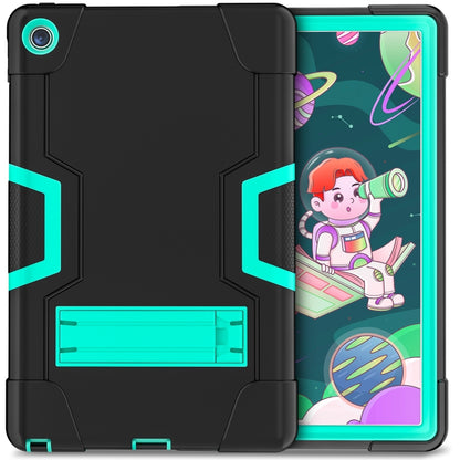 For Lenovo Tab M10 Plus 10.6 3rd Gen 2022 Contrast Color Robot Shockproof Silicone + PC Tablet Case(Black Green) - Lenovo by buy2fix | Online Shopping UK | buy2fix