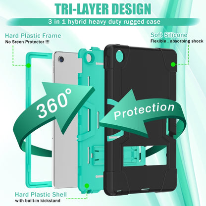 For Lenovo Tab M10 Plus 10.6 3rd Gen 2022 Contrast Color Robot Shockproof Silicone + PC Tablet Case(Black Green) - Lenovo by buy2fix | Online Shopping UK | buy2fix