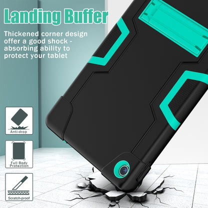 For Lenovo Tab M10 Plus 10.6 3rd Gen 2022 Contrast Color Robot Shockproof Silicone + PC Tablet Case(Black Green) - Lenovo by buy2fix | Online Shopping UK | buy2fix