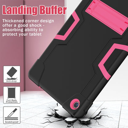 For Lenovo Tab M10 Plus 10.6 3rd Gen 2022 Contrast Color Robot Shockproof Silicone + PC Tablet Case(Black Rose Red) - Lenovo by buy2fix | Online Shopping UK | buy2fix