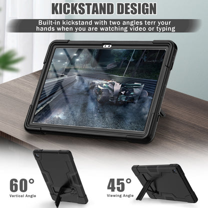 For Lenovo Tab M10 Plus 10.6 3rd Gen 2022 Contrast Color Robot Shockproof Silicone + PC Tablet Case(Black) - Lenovo by buy2fix | Online Shopping UK | buy2fix