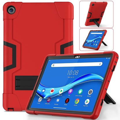 For Lenovo Tab M10 Plus 10.6 3rd Gen 2022 Contrast Color Robot Shockproof Silicone + PC Tablet Case(Red Black) - Lenovo by buy2fix | Online Shopping UK | buy2fix