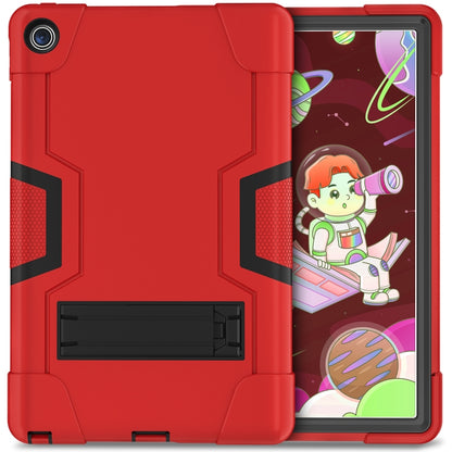 For Lenovo Tab M10 Plus 10.6 3rd Gen 2022 Contrast Color Robot Shockproof Silicone + PC Tablet Case(Red Black) - Lenovo by buy2fix | Online Shopping UK | buy2fix