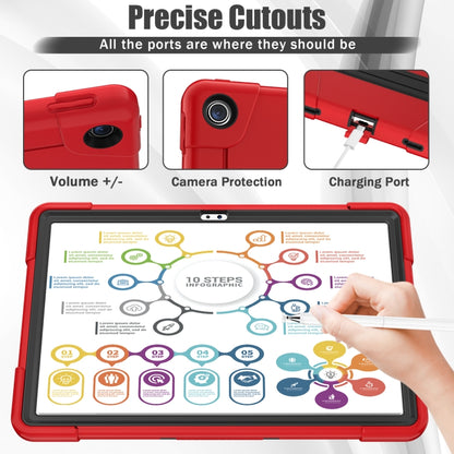 For Lenovo Tab M10 Plus 10.6 3rd Gen 2022 Contrast Color Robot Shockproof Silicone + PC Tablet Case(Red Black) - Lenovo by buy2fix | Online Shopping UK | buy2fix