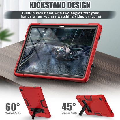 For Lenovo Tab M10 Plus 10.6 3rd Gen 2022 Contrast Color Robot Shockproof Silicone + PC Tablet Case(Red Black) - Lenovo by buy2fix | Online Shopping UK | buy2fix