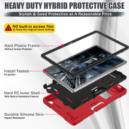 For Lenovo Tab M10 Plus 10.6 3rd Gen 2022 Contrast Color Robot Shockproof Silicone + PC Tablet Case(Red Black) - Lenovo by buy2fix | Online Shopping UK | buy2fix