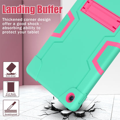 For Lenovo Tab M10 Plus 10.6 3rd Gen 2022 Contrast Color Robot Shockproof Silicone + PC Tablet Case(Green Rose Red) - Lenovo by buy2fix | Online Shopping UK | buy2fix