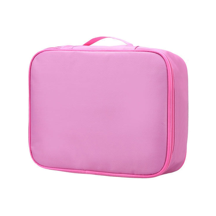 Multifunctional Thickened Large-capacity Document Storage Bag, Specification:Three Layers with Card Slot(Pink) by buy2fix