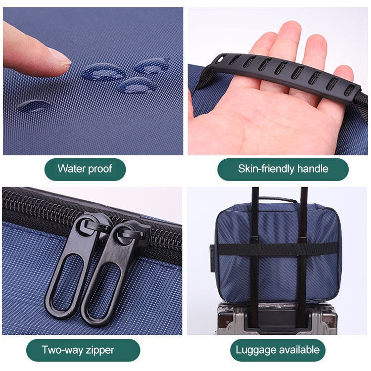 Multifunctional Thickened Large-capacity Document Storage Bag, Specification:Three Layers with Password Lock(Grey) by buy2fix