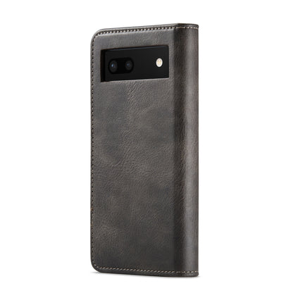 For Google Pixel 6A DG.MING Crazy Horse Texture Detachable Magnetic Leather Phone Case(Grey) - Google Cases by DG.MING | Online Shopping UK | buy2fix