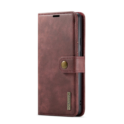 For Google Pixel 6A DG.MING Crazy Horse Texture Detachable Magnetic Leather Phone Case(Red) - Google Cases by DG.MING | Online Shopping UK | buy2fix