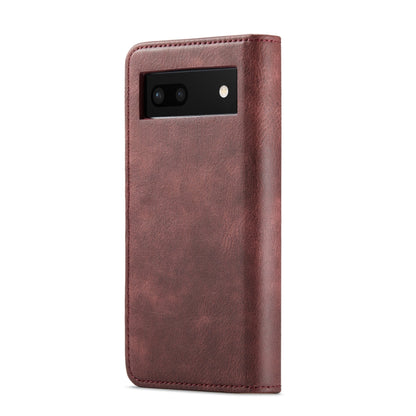 For Google Pixel 6A DG.MING Crazy Horse Texture Detachable Magnetic Leather Phone Case(Red) - Google Cases by DG.MING | Online Shopping UK | buy2fix