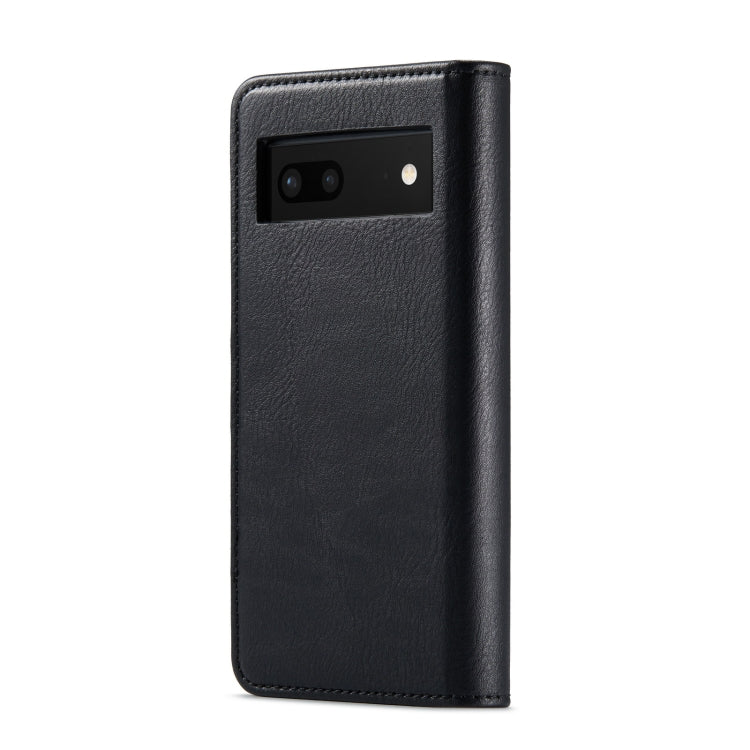 For Google Pixel 7 DG.MING Crazy Horse Texture Detachable Magnetic Leather Phone Case(Black) - Google Cases by DG.MING | Online Shopping UK | buy2fix