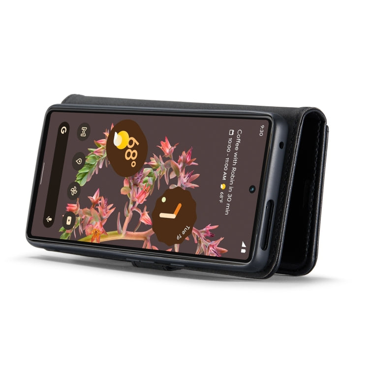 For Google Pixel 7 DG.MING Crazy Horse Texture Detachable Magnetic Leather Phone Case(Black) - Google Cases by DG.MING | Online Shopping UK | buy2fix