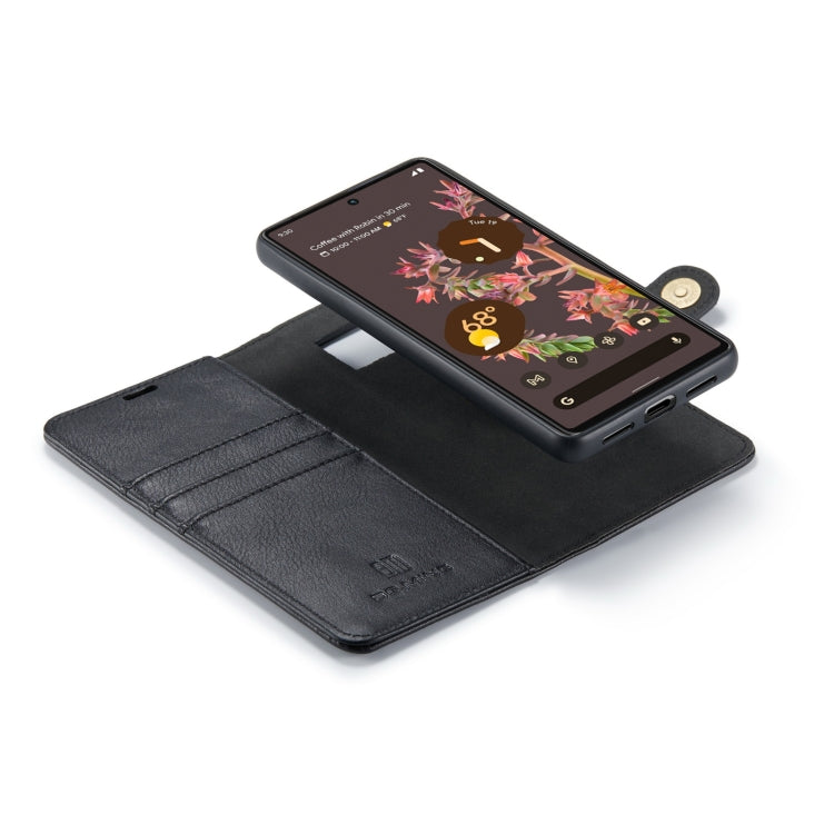 For Google Pixel 7 DG.MING Crazy Horse Texture Detachable Magnetic Leather Phone Case(Black) - Google Cases by DG.MING | Online Shopping UK | buy2fix