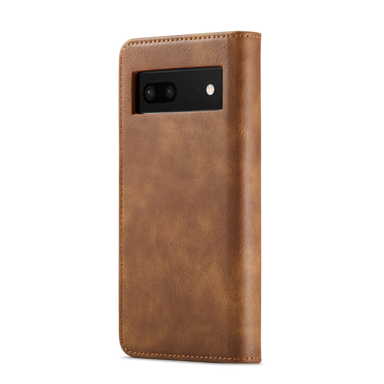 For Google Pixel 7 DG.MING Crazy Horse Texture Detachable Magnetic Leather Phone Case(Brown) - Google Cases by DG.MING | Online Shopping UK | buy2fix