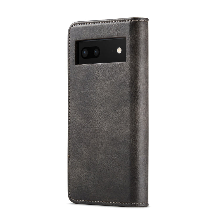 For Google Pixel 7 DG.MING Crazy Horse Texture Detachable Magnetic Leather Phone Case(Grey) - Google Cases by DG.MING | Online Shopping UK | buy2fix