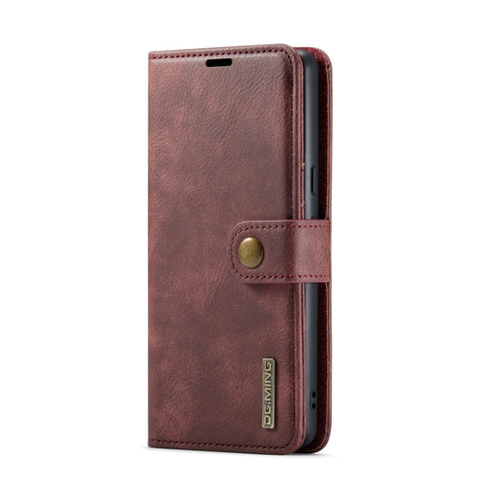 For Google Pixel 7 DG.MING Crazy Horse Texture Detachable Magnetic Leather Phone Case(Red) - Google Cases by DG.MING | Online Shopping UK | buy2fix