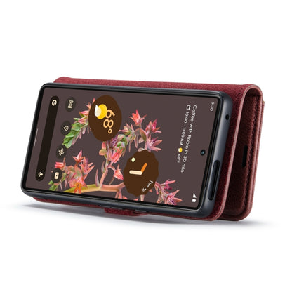 For Google Pixel 7 DG.MING Crazy Horse Texture Detachable Magnetic Leather Phone Case(Red) - Google Cases by DG.MING | Online Shopping UK | buy2fix