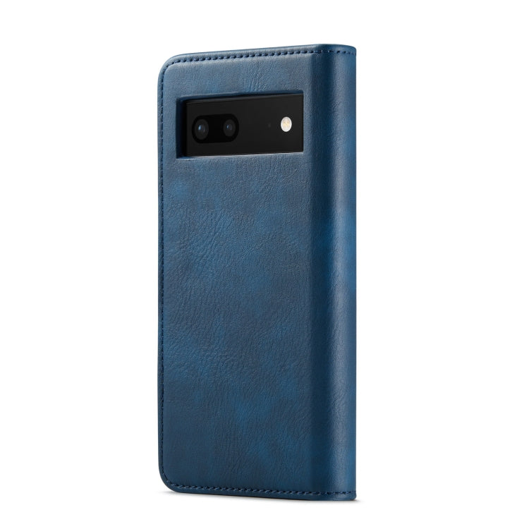 For Google Pixel 7 DG.MING Crazy Horse Texture Detachable Magnetic Leather Phone Case(Blue) - Google Cases by DG.MING | Online Shopping UK | buy2fix