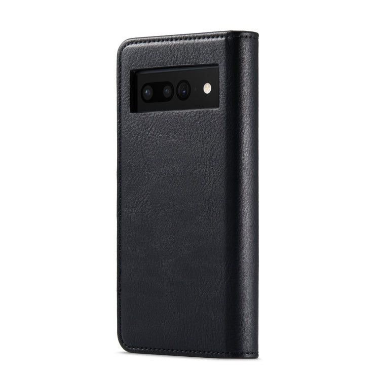 For Google Pixel 7 Pro DG.MING Crazy Horse Texture Detachable Magnetic Leather Phone Case(Black) - Google Cases by DG.MING | Online Shopping UK | buy2fix