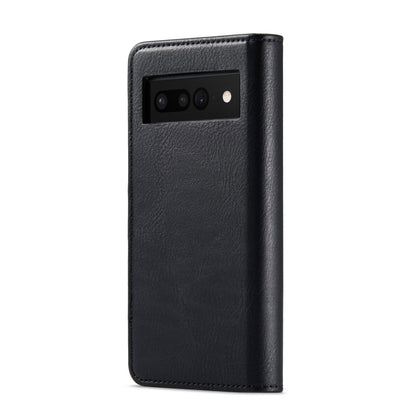 For Google Pixel 7 Pro DG.MING Crazy Horse Texture Detachable Magnetic Leather Phone Case(Black) - Google Cases by DG.MING | Online Shopping UK | buy2fix