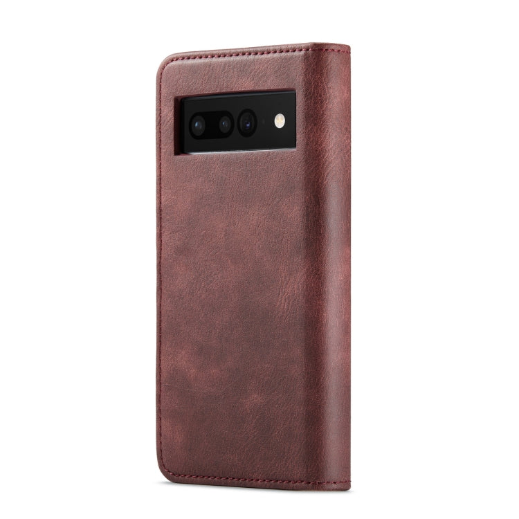 For Google Pixel 7 Pro DG.MING Crazy Horse Texture Detachable Magnetic Leather Phone Case(Red) - Google Cases by DG.MING | Online Shopping UK | buy2fix