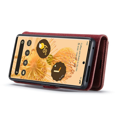 For Google Pixel 7 Pro DG.MING Crazy Horse Texture Detachable Magnetic Leather Phone Case(Red) - Google Cases by DG.MING | Online Shopping UK | buy2fix