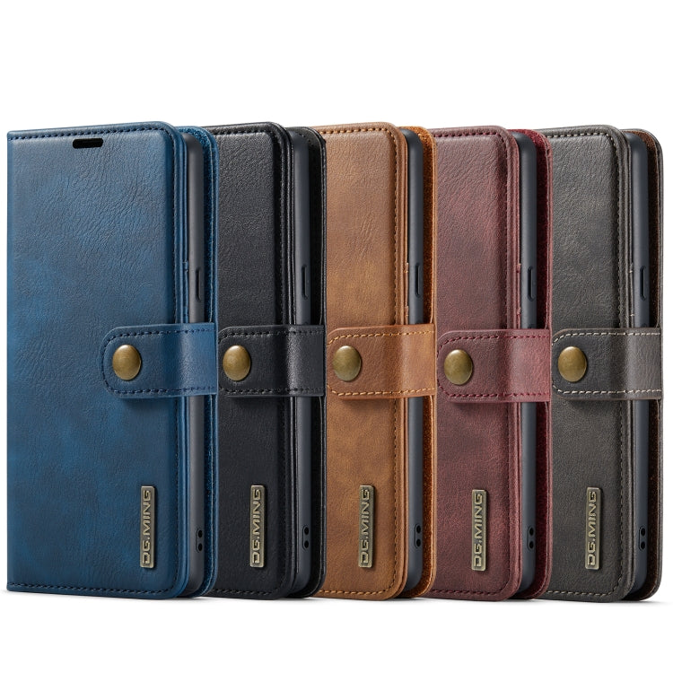 For Google Pixel 7 Pro DG.MING Crazy Horse Texture Detachable Magnetic Leather Phone Case(Red) - Google Cases by DG.MING | Online Shopping UK | buy2fix