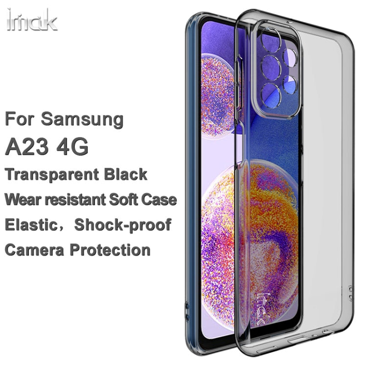 For Samsung Galaxy A23 4G IMAK UX-5 Series Claer TPU Phone Case(Transparent Black) by imak