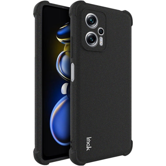 For Xiaomi Redmi Note 11T Pro 5G/Note 11T Pro+ 5G IMAK All-inclusive Shockproof Airbag TPU Case with Screen Protector (Matte Black)