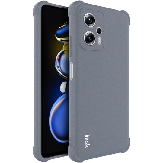 For Xiaomi Redmi Note 11T Pro 5G/Note 11T Pro+ 5G IMAK All-inclusive Shockproof Airbag TPU Case with Screen Protector (Matte Grey)