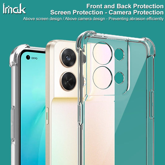 For OPPO Reno8 5G/Reno8 5G Global IMAK All-inclusive Shockproof Airbag TPU Case with Screen Protector (Transparent) - OPPO Cases by imak | Online Shopping UK | buy2fix