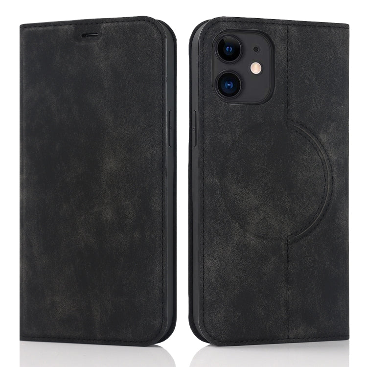 For iPhone 12 mini Wireless Charging Magsafe Leather Phone Case (Black) by buy2fix