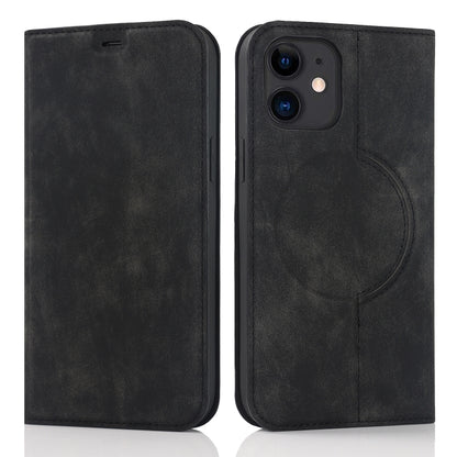 For iPhone 12 mini Wireless Charging Magsafe Leather Phone Case (Black) by buy2fix