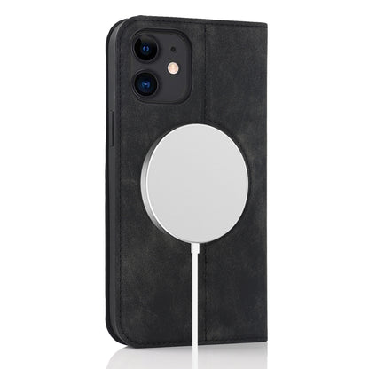 For iPhone 12 mini Wireless Charging Magsafe Leather Phone Case (Black) by buy2fix
