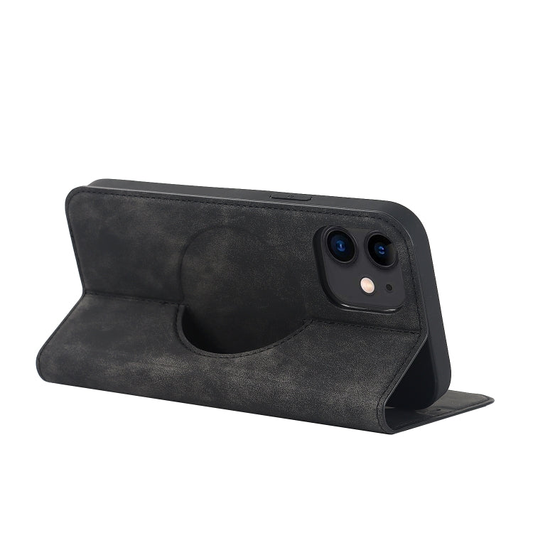 For iPhone 12 mini Wireless Charging Magsafe Leather Phone Case (Black) by buy2fix