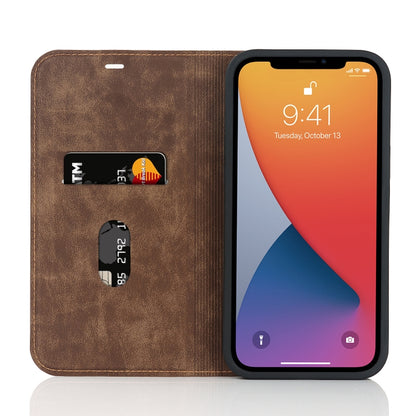 For iPhone 12 mini Wireless Charging Magsafe Leather Phone Case (Coffe) by buy2fix