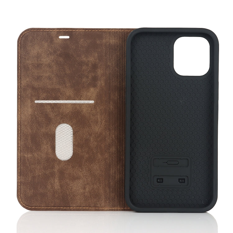 For iPhone 12 mini Wireless Charging Magsafe Leather Phone Case (Coffe) by buy2fix