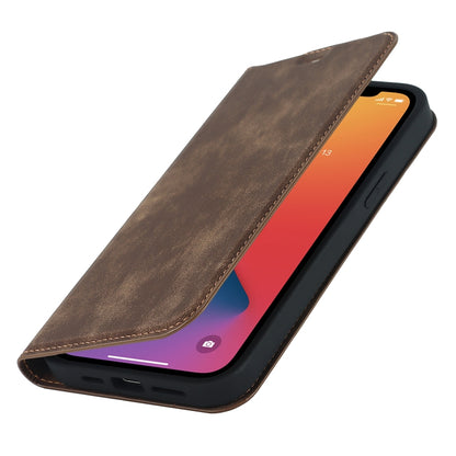 For iPhone 12 mini Wireless Charging Magsafe Leather Phone Case (Coffe) by buy2fix